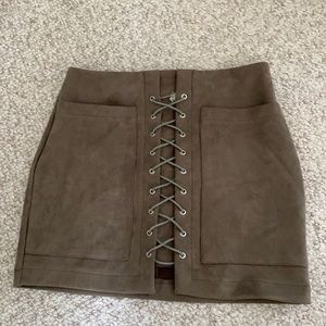 Suede Mini Skirt